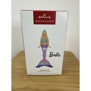 2024 Hallmark MERMAID BARBIE Magic Ornament LIGHTED MERMAID TAIL